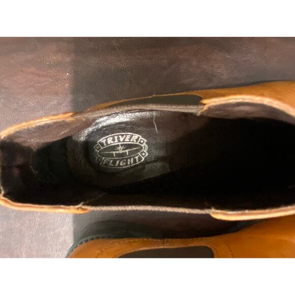 Triver Flight Tan Leather Chelsea Boots EU 38 US 7 Scandi Minimalist Capsule - Picture 2 of 9